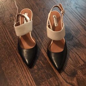 black and white pumps